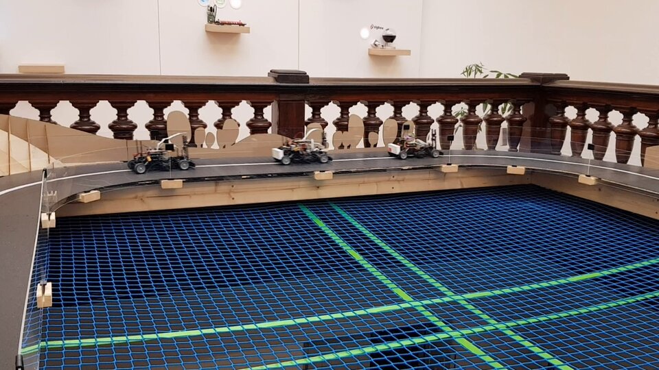 connected cars on test track