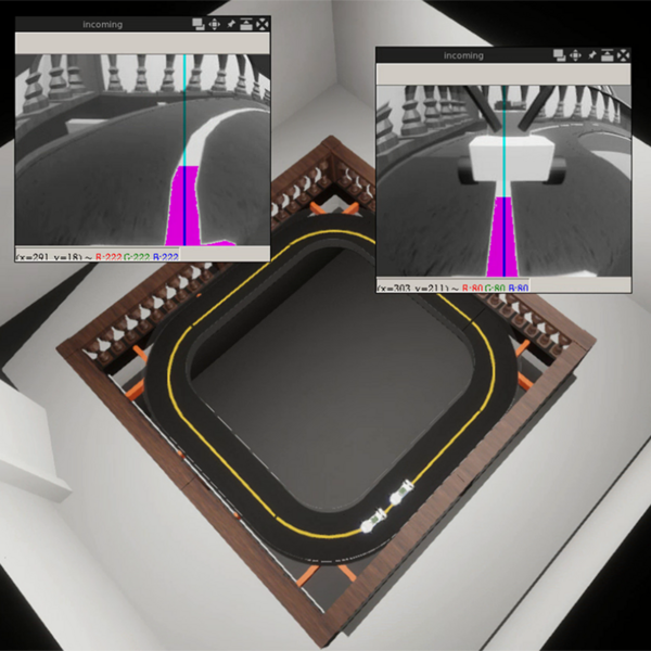 3D-simulated racetrack seen from above