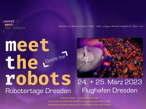 Werbeplakat für "meet the robots"