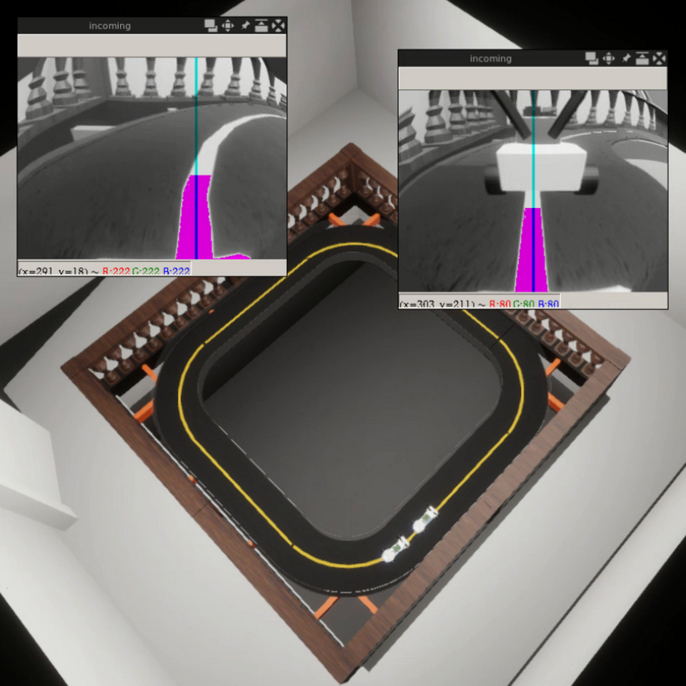 animation of platooning test track