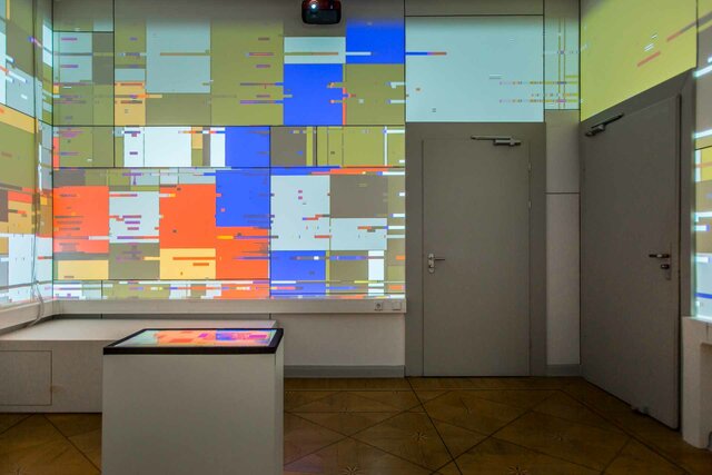 Projection Mondrian in Villa Bienert
