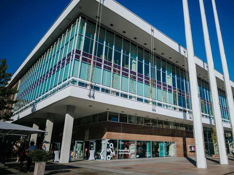 Exterior view of the Kulturpalast Dresden and the COSMO Science Forum