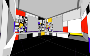 Vorschau der Raumprojektion - Daten generieren Raumprojection Mondrian