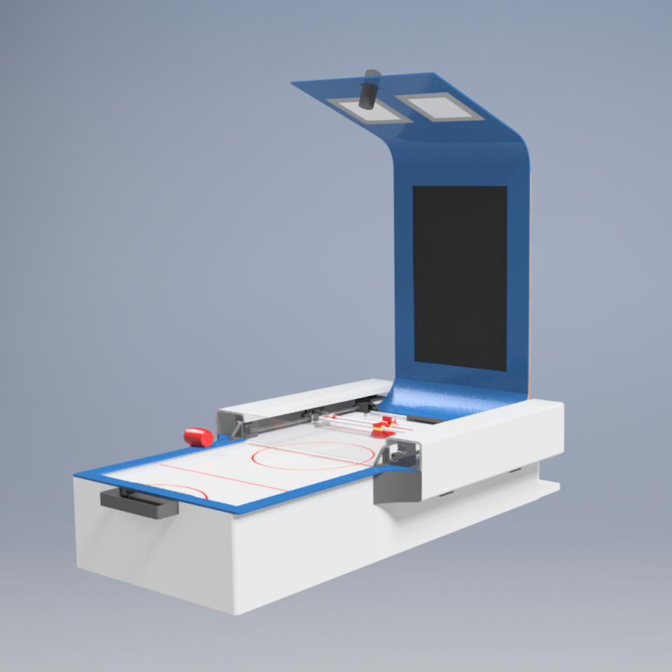 gerendertes Bild des Airhockeys