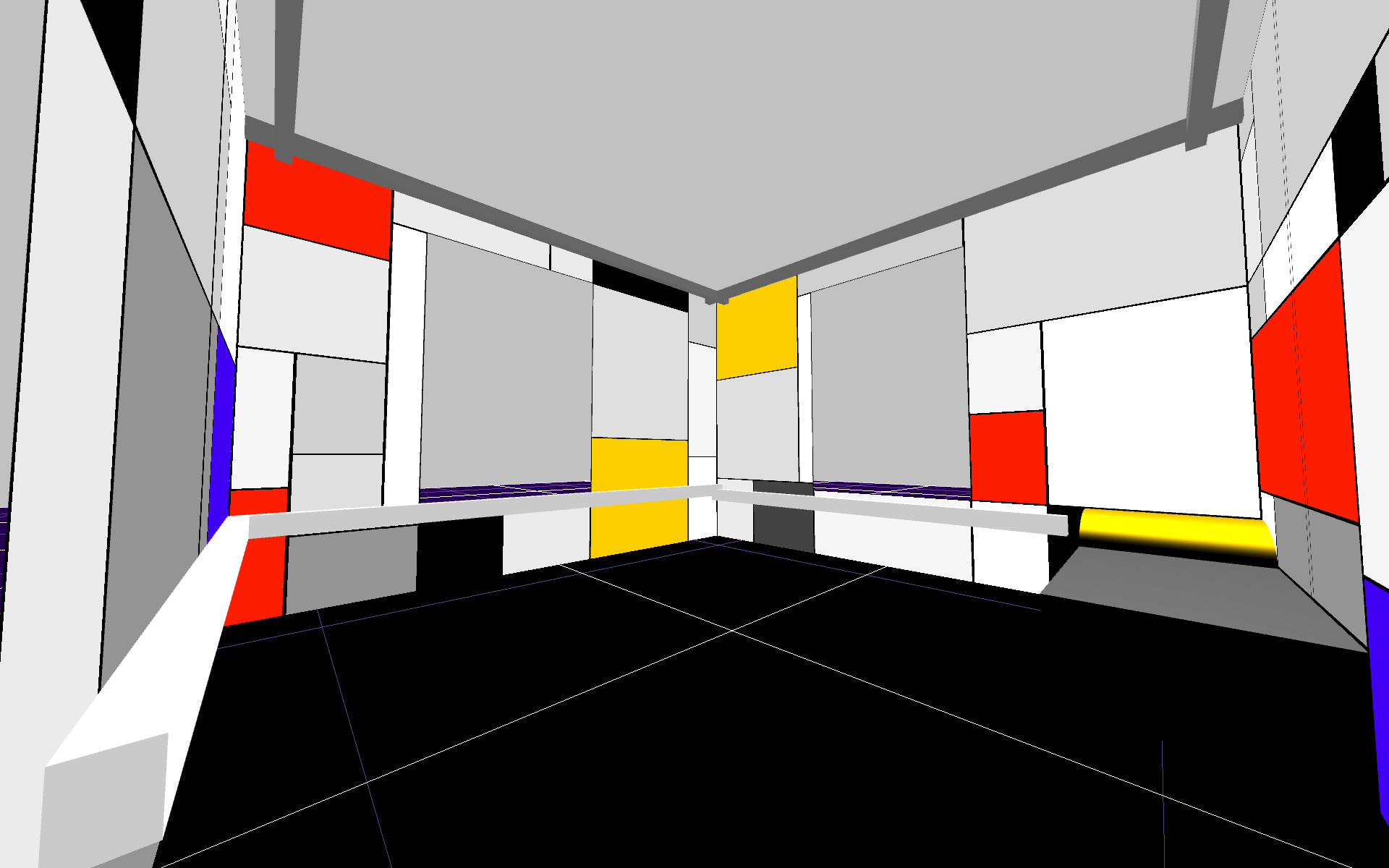 Room projection Mondrian