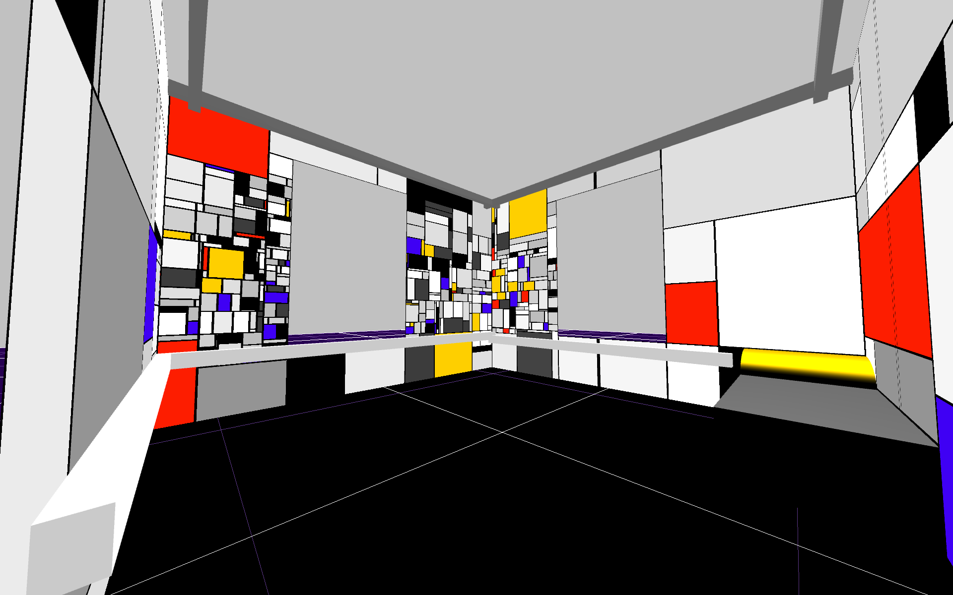 room projection Mondrian